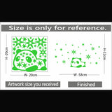 Green vinyl kids room decor peel-and-stick wall sticker, 58x32cm, creates relaxing ambiance without electric light sources