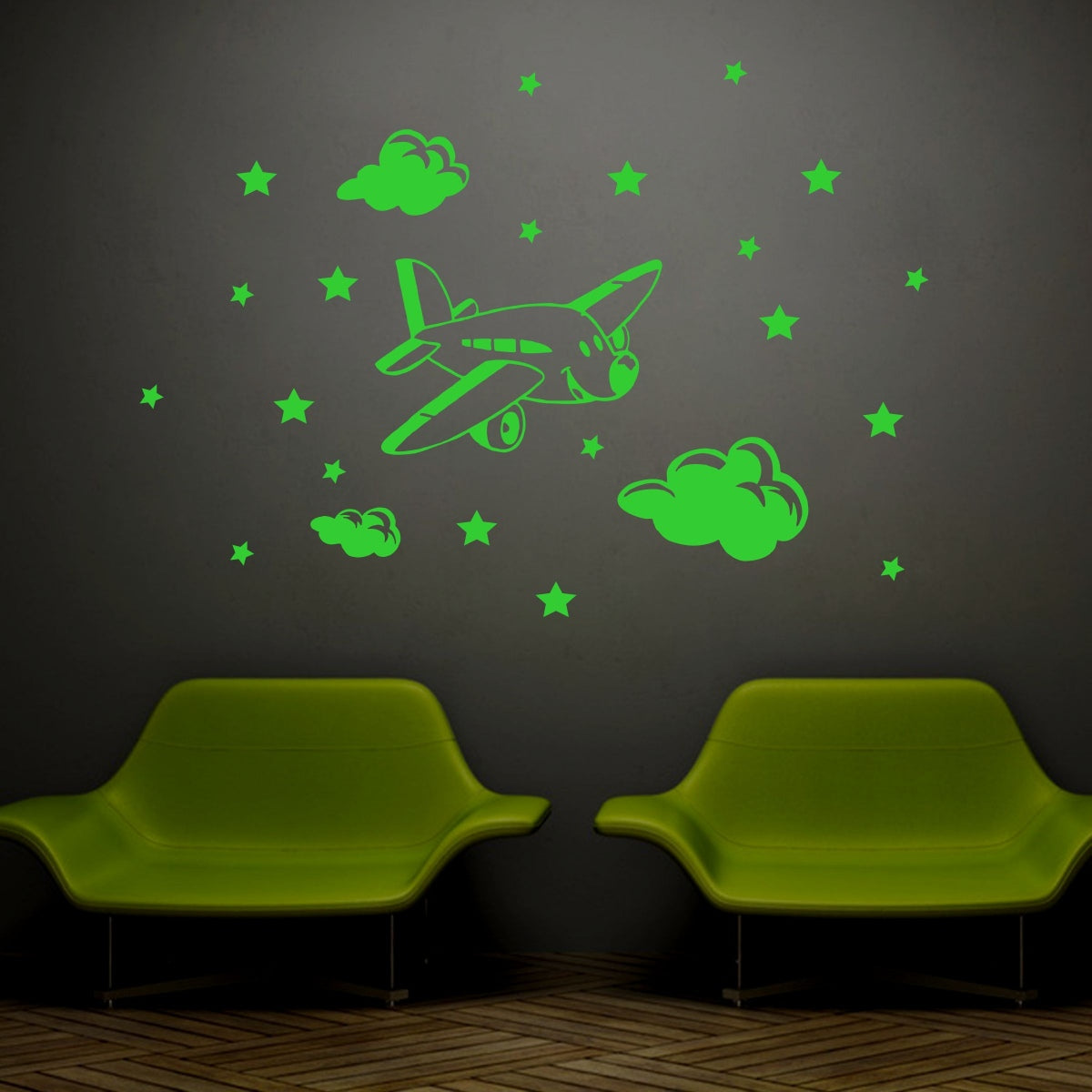 Green Kids Room Decor Radium Wall Sticker - GillKart