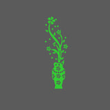 Green vinyl peel-and-stick radium wall decal (16x50cm), brings calm to home decor