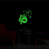 Green vinyl peel-and-stick decorative radium wall sticker, 78x52cm, promotes relaxation without electric lights