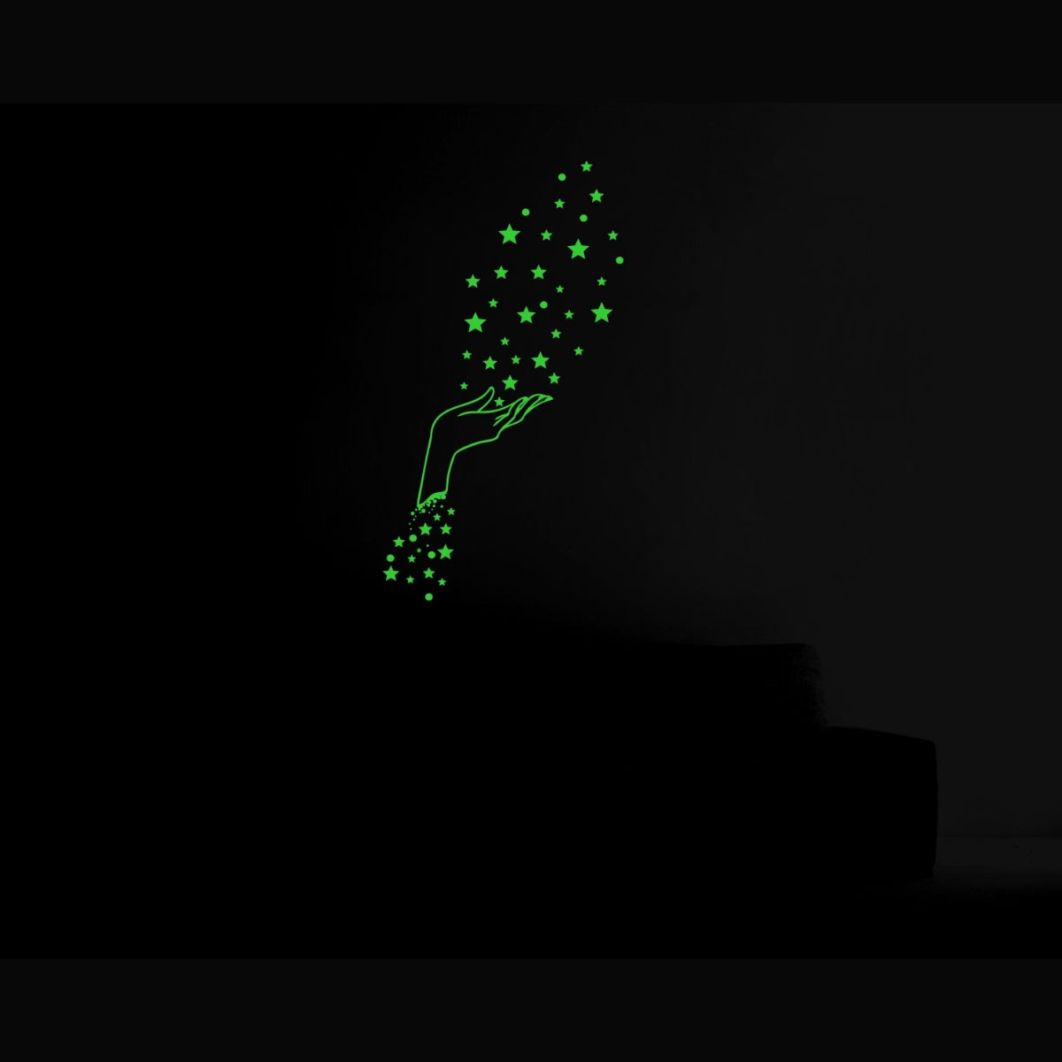 Green Galaxy Of Stars Radium Wall Sticker - GillKart