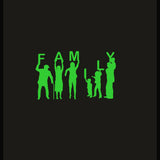 Green vinyl peel-and-stick radium wall sticker, 34x20cm, decorative and relaxing, promotes peaceful sleep