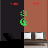 Green decorative radium vinyl wall sticker (18x39cm), peel-and-stick, promoting a relaxing and calming ambiance