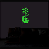 Green vinyl peel-and-stick radium wall decor, 18x39cm. Relaxing and calming light source for bedroom
