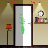 Green vinyl peel-and-stick radium wall sticker for home decor, 16x50cm, promoting relaxation and reducing need for electrical lighting