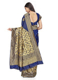 Women's Banarasi Silk Saree (Navy Blue,5-6 Mtrs) - GillKart