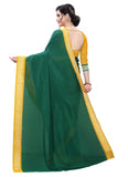 Women's Vichitra Silk Saree(Green ,5-6Mtrs) - GillKart