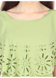 Women's Crepe Solid Sleeveless Full Length Gown(Light Green) - GillKart