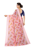 Women's Cotton Saree (Peach,5-6Mtrs) - GillKart