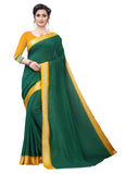 Women's Vichitra Silk Saree(Green ,5-6Mtrs) - GillKart