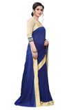 Women's Vichitra Silk Saree(Navy Blue ,5-6Mtrs) - GillKart