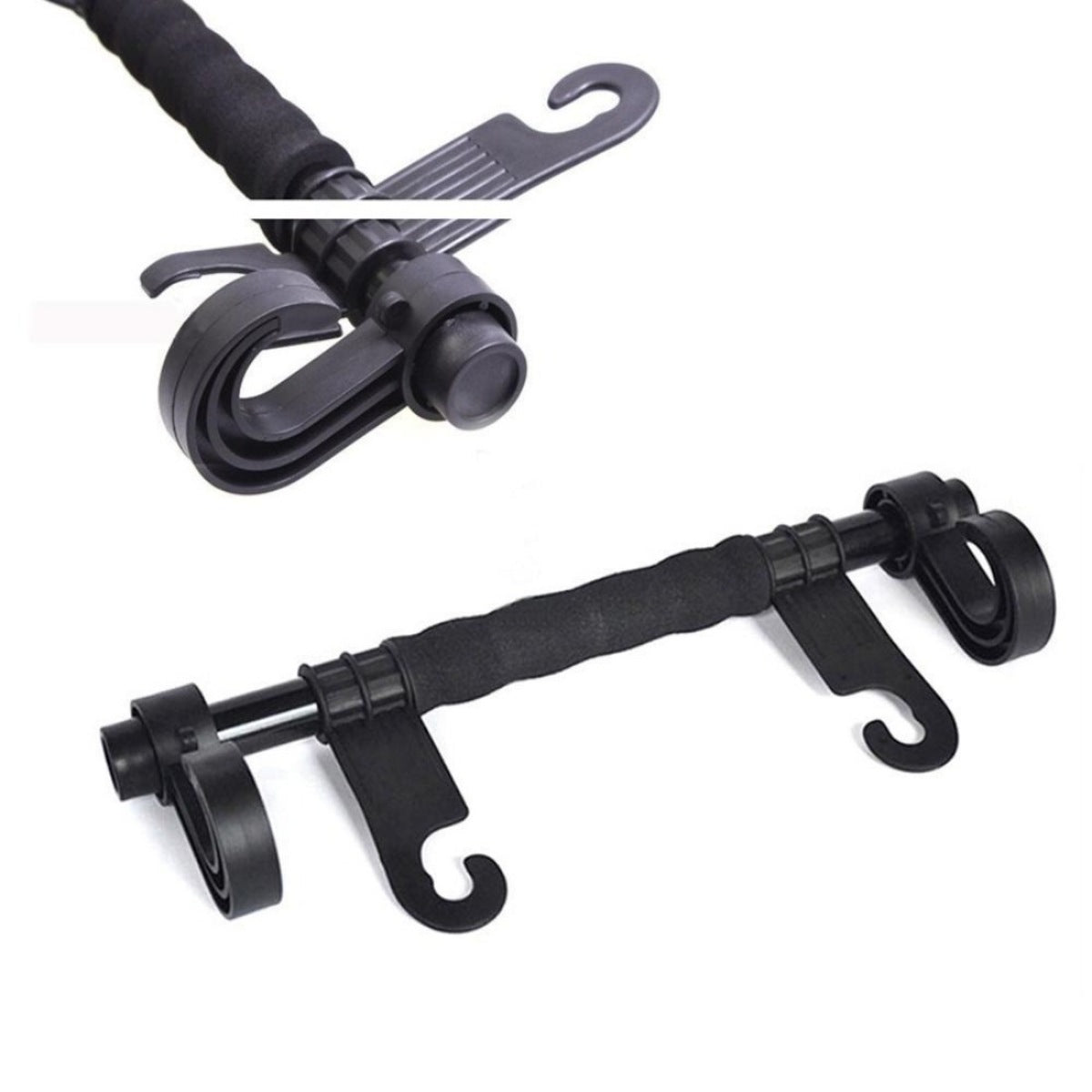 Pack Of_3 Multi Purpose Chair Back Long Handle Double Hook (Color: Assorted) - GillKart
