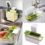 Kitchen Self Draining Sink Tidy With Suction Cup Organizer Sponge (Color: Assorted) - GillKart