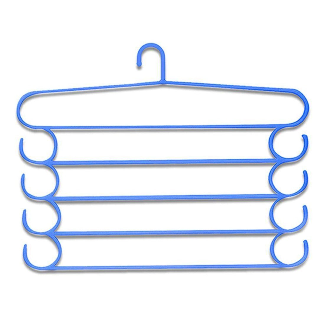 Pack Of_5 Five Layer Plastic Hangers (Color: Assorted) - GillKart