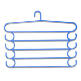 Pack Of_5 Five Layer Plastic Hangers (Color: Assorted) - GillKart