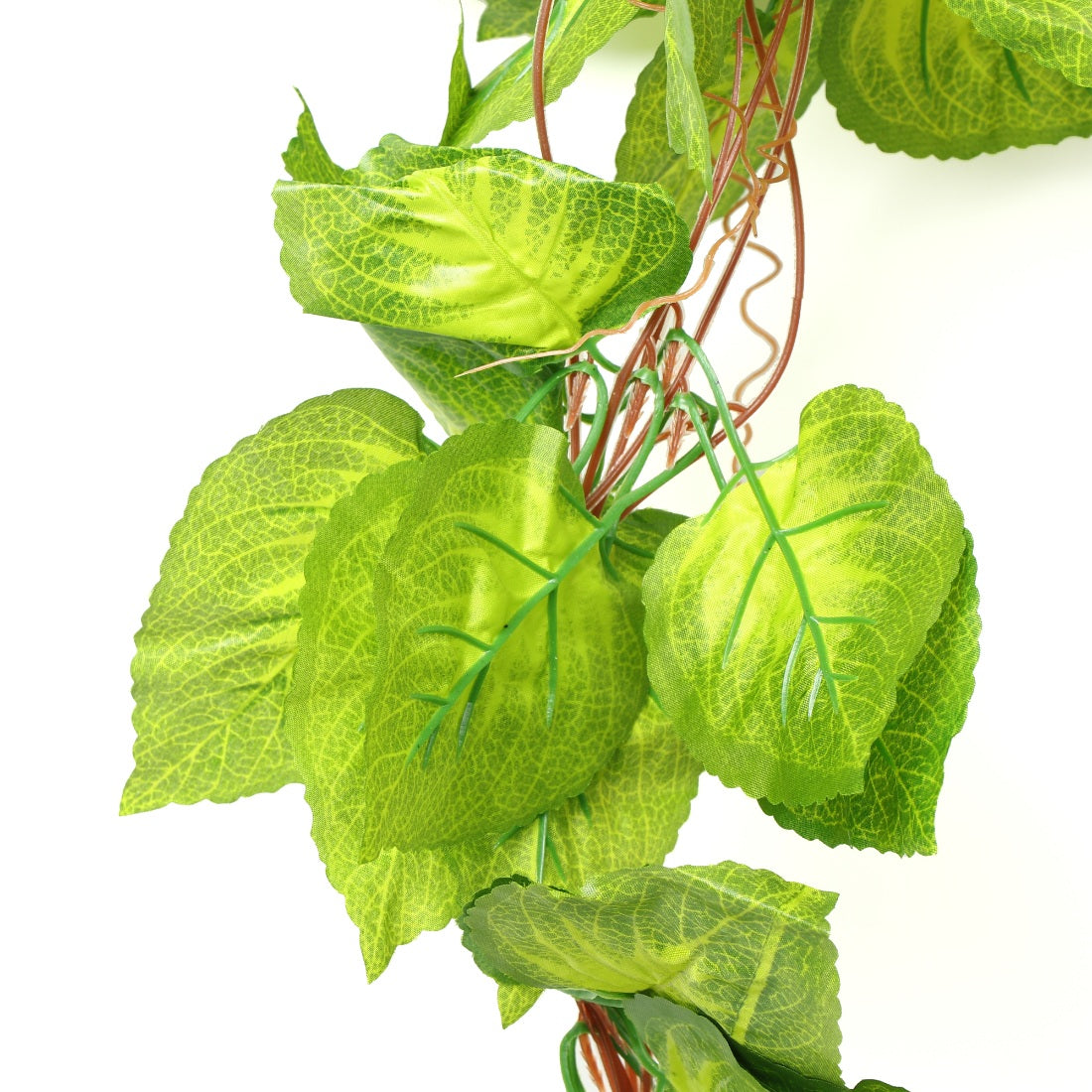 Pack Of 3 Silk Polyester Artificial Money Plant Leaf Vine Hanging Garland Foliage Flowers Leaf Plants For Wall Decoration (Color: Green,Length: 15 Feet) - GillKart