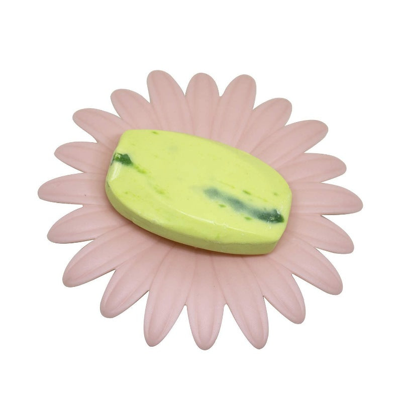Pack Of 2_Flower Shape Soap Holder Dish for Home and Hotel Bathroom (Color: Assorted) - GillKart
