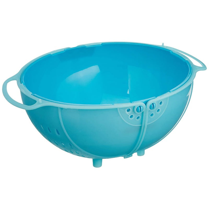 Pack Of 2_Plastic Drainer Fruit Vegetable Basket (Color: Assorted) - GillKart