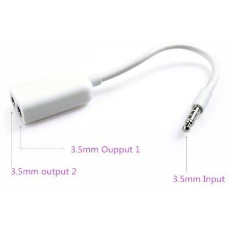 Pack Of_3 Dual Earphones Handsfree Connector (Color: Assorted) - GillKart