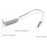 Pack Of_3 Dual Earphones Handsfree Connector (Color: Assorted) - GillKart