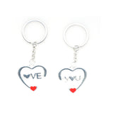 Love Heartin Couple Metal Magnet Keychain (Color: Assorted) - GillKart