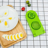 Pack Of_2_2 In 1 Boiled Egg and Mushroom Slicer Cutter Chopper Plastic With Stainless Steel Wired (Color:Assorted) - GillKart
