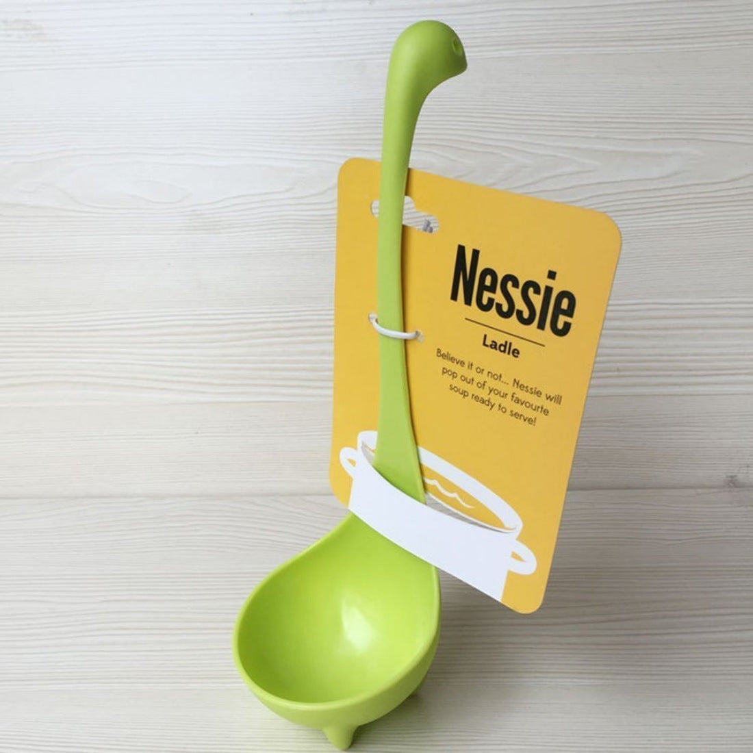 Pack Of_2 Nessie Ladle Dinosaur Long Handle Soup Spoons (Color:Assorted) - GillKart