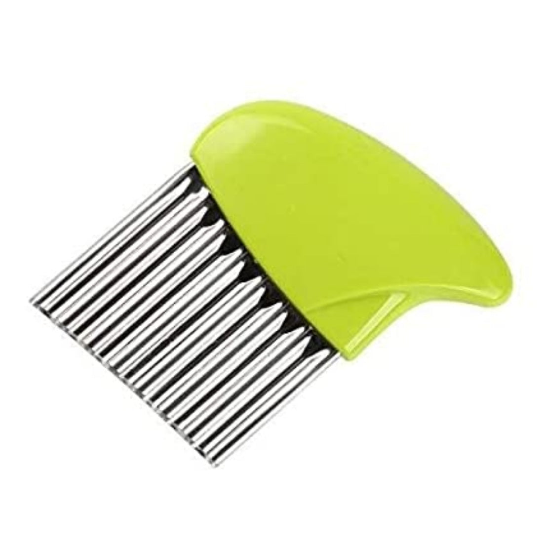 Pack Of_5 Wave Shape Stainless Steel Potato Cutter Slicer (Color:Assorted) - GillKart