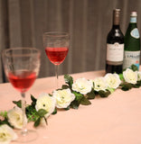 Artificial White Filler Rose Vines Flowers Plants Artificial Flower Creeper Hanging Rose For Home Decoration (Color: White, Material: Silk Polyester) - GillKart