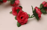 Artificial Darkpink Rose Vine Flowers Plants Artificial Flower Creeper Hanging Rose For Home Decoration (Color: DarkPink, Material: Silk Polyester) - GillKart