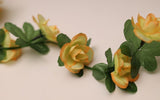 Artificial Flower Creeper Hanging Rose Garland For Home Decoration (Color: Cream, Material: Silk Polyester) - GillKart