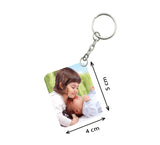 Pack Of 3_ Sister Love One Side Printed Rectangle Designer Keychain (White) - GillKart