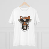 Men's PC Cotton Gorila Desing Printed T Shirt (Color: White, Thread Count: 180GSM) - GillKart