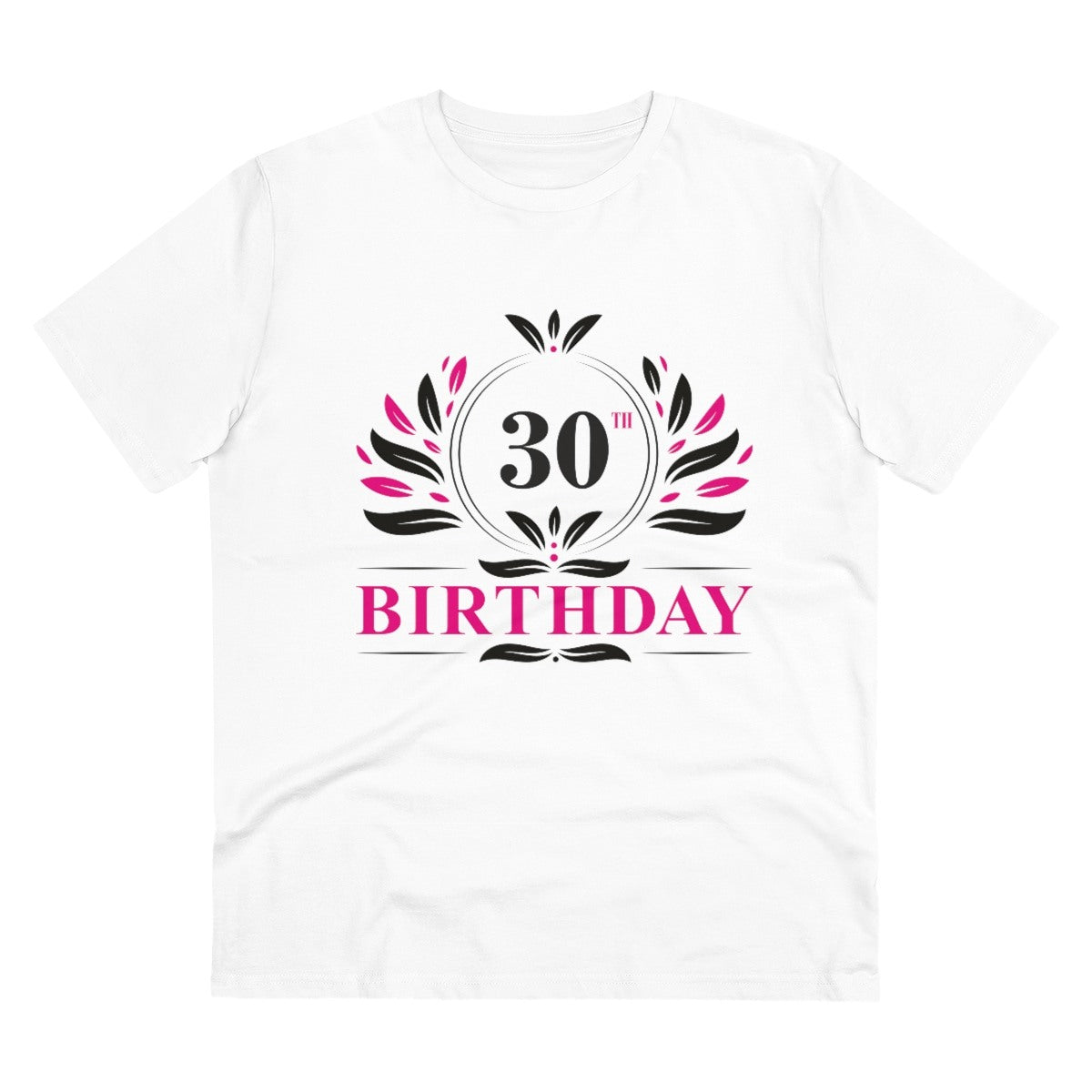 Men's PC Cotton 30th Birthday Printed T Shirt (Color: White, Thread Count: 180GSM) - GillKart