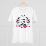 Men's PC Cotton 72nd Birthday Printed T Shirt (Color: White, Thread Count: 180GSM) - GillKart
