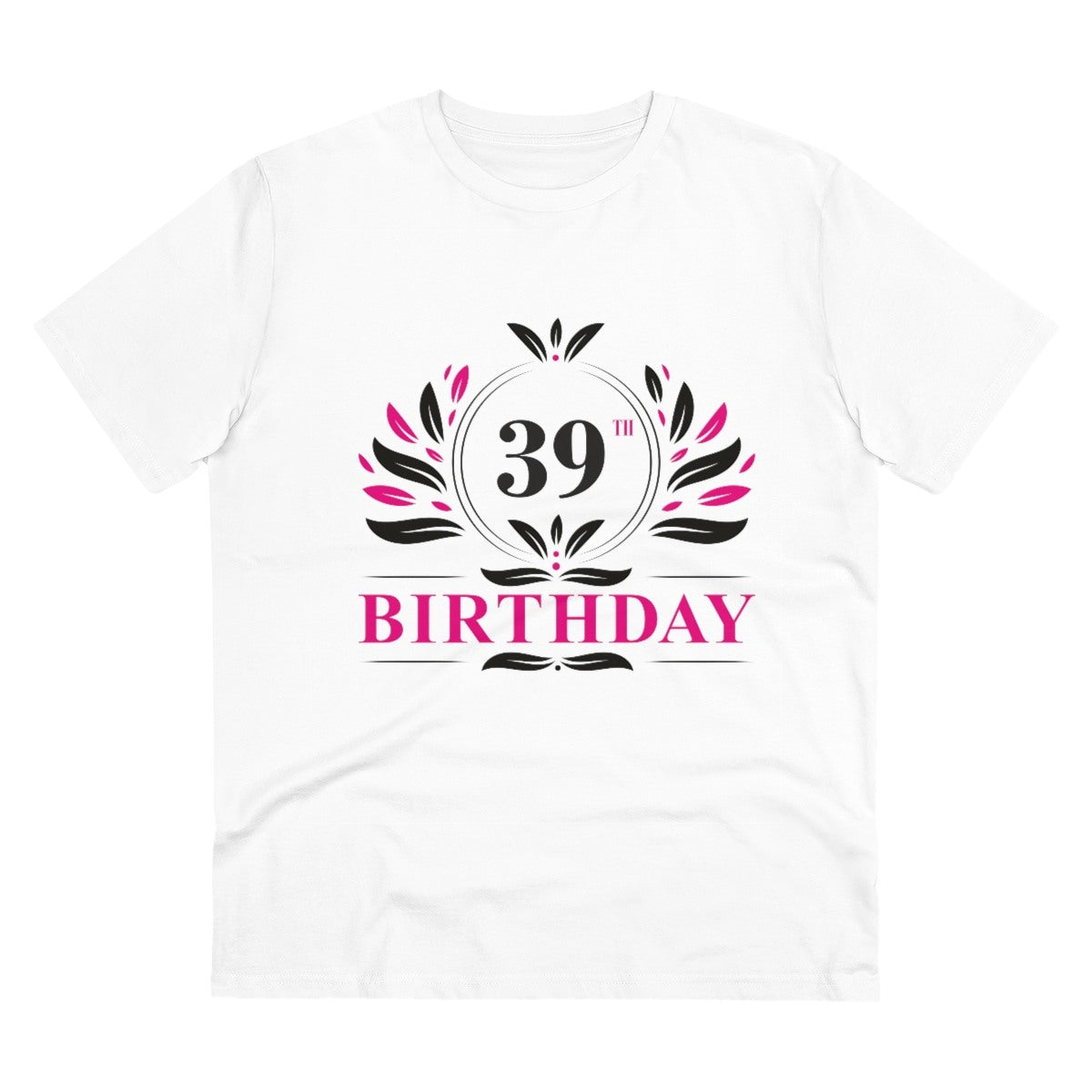 Men's PC Cotton 39th Birthday Printed T Shirt (Color: White, Thread Count: 180GSM) - GillKart