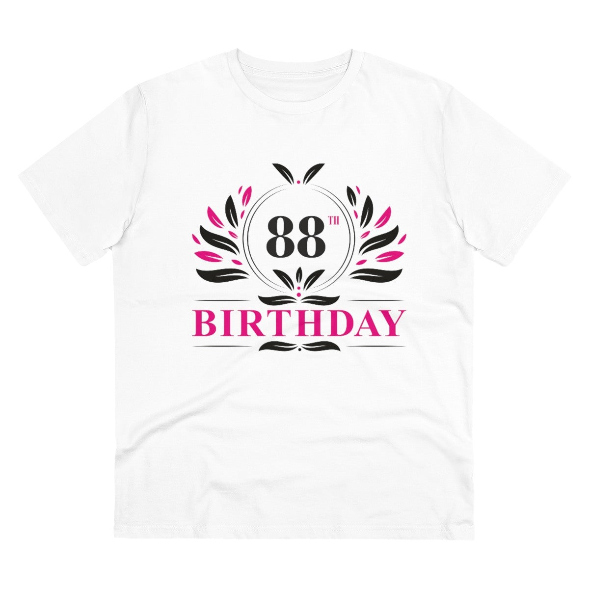 Men's PC Cotton 88th Birthday Printed T Shirt (Color: White, Thread Count: 180GSM) - GillKart