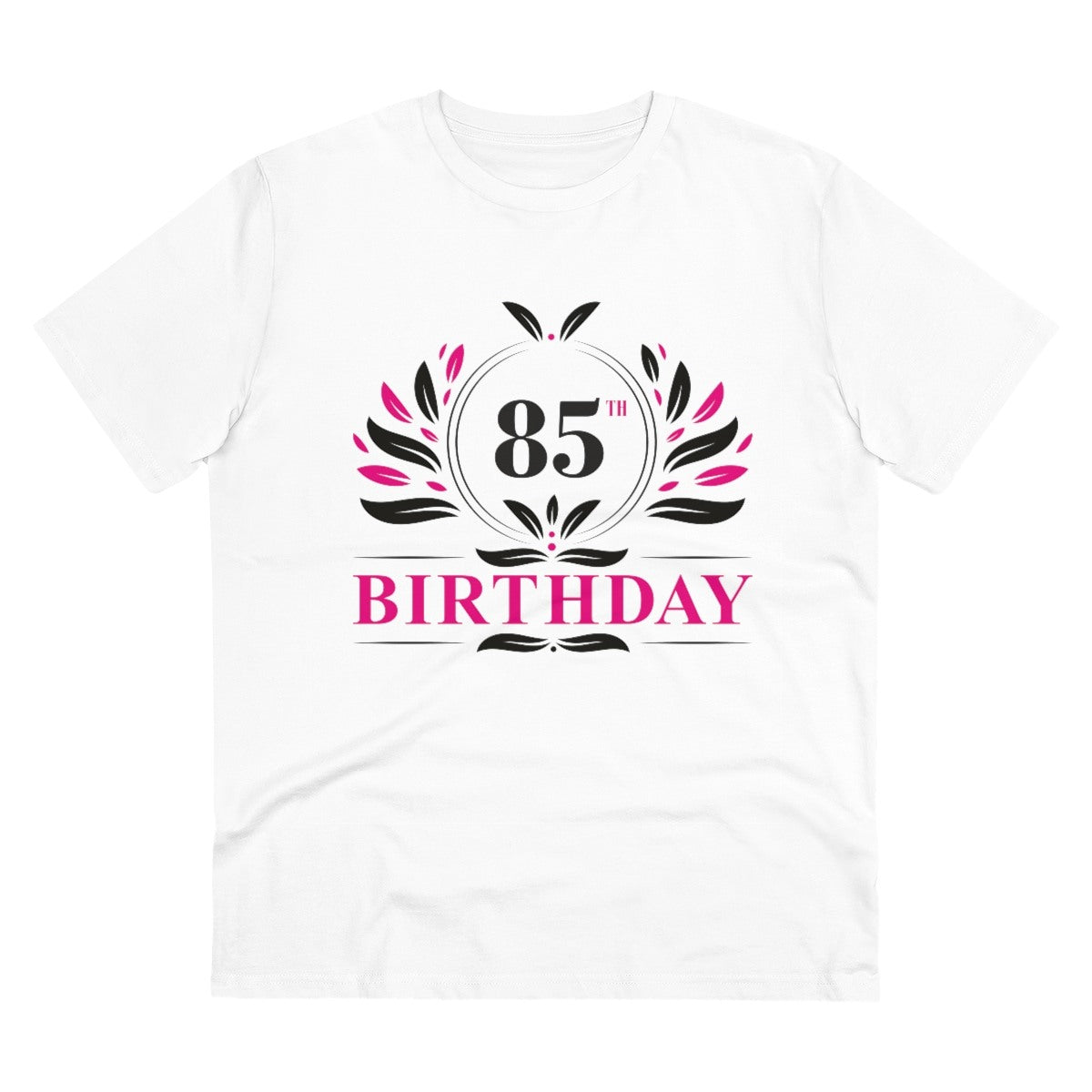 Men's PC Cotton 85th Birthday Printed T Shirt (Color: White, Thread Count: 180GSM) - GillKart