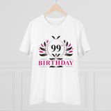 Men's PC Cotton 99th Birthday Printed T Shirt (Color: White, Thread Count: 180GSM) - GillKart