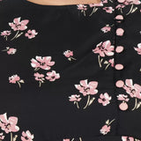 Women's Maxi Black Dress (Color:Black, Material:Poly Crepe) - GillKart