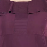 Women's Fit And Flare Purple Dress (Color:Purple, Material:Polyester) - GillKart