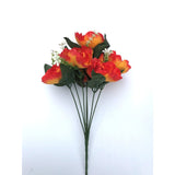Artificial Flowers Bunch Bouquet Of 7 Poppy Flowers For Home Decoration (Orange, Material:Silk, Polyester) - GillKart