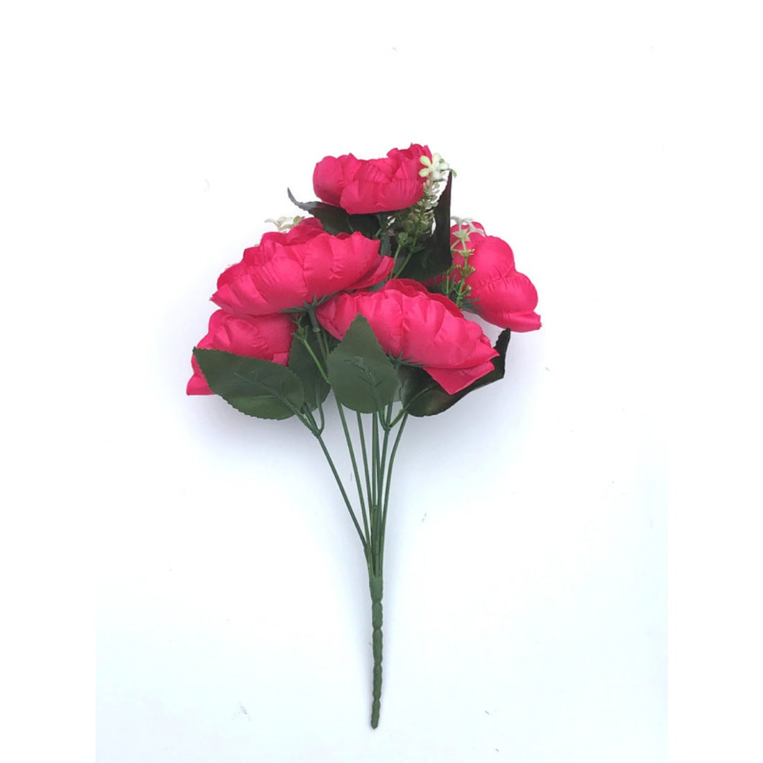 Artificial Flowers Bunch Bouquet Of 7 Poppy Flowers For Home Decoration (Darkpink, Material:Silk, Polyester) - GillKart