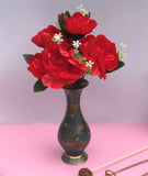 Artificial Flowers Bunch Bouquet Of 7 Poppy Flowers For Home Decoration (Red, Material:Silk, Polyester) - GillKart