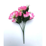 Light Pink Silk Polyester Poppy Flowers Bunch: 7 artificial blooms for home decoration, suitable for living room, garden, or gifts