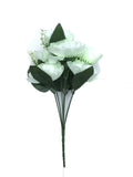 Artificial Flowers Bunch Bouquet Of 7 Poppy Flowers For Home Decoration (White, Material:Silk, Polyester) - GillKart