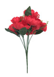 Artificial Flowers Bunch Bouquet Of 7 Poppy Flowers For Home Decoration (Red, Material:Silk, Polyester) - GillKart