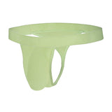 Wild Green nylon string side briefs for men - intimate underwear for special occasions