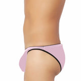 Transparent pink mesh power net brief underwear for men, ultra-fresh fabric, contoured pouch, all-day comfort