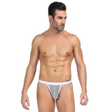 White mesh power net men's underwear - supportive, soft, all-day fresh with label-free comfort